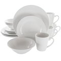 Elama Elama EL-MARSHALL 16 Piece Marshall Porcelain Dinnerware Set; White EL-MARSHALL